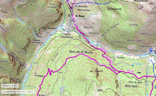 Carte de la randonnée